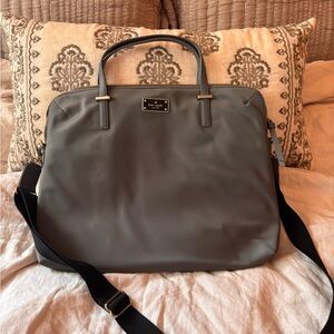 🌟FLASH SALE NO OFFERS Kate Spade Blue Gray Nylon Briefcase Laptop Bag NWOT